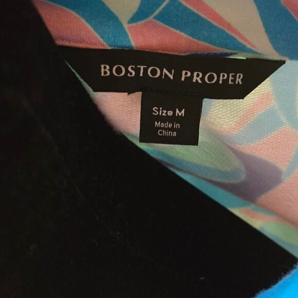 Boston Proper chic zip printed sleeveless dress size medium - Picture 6 of 8